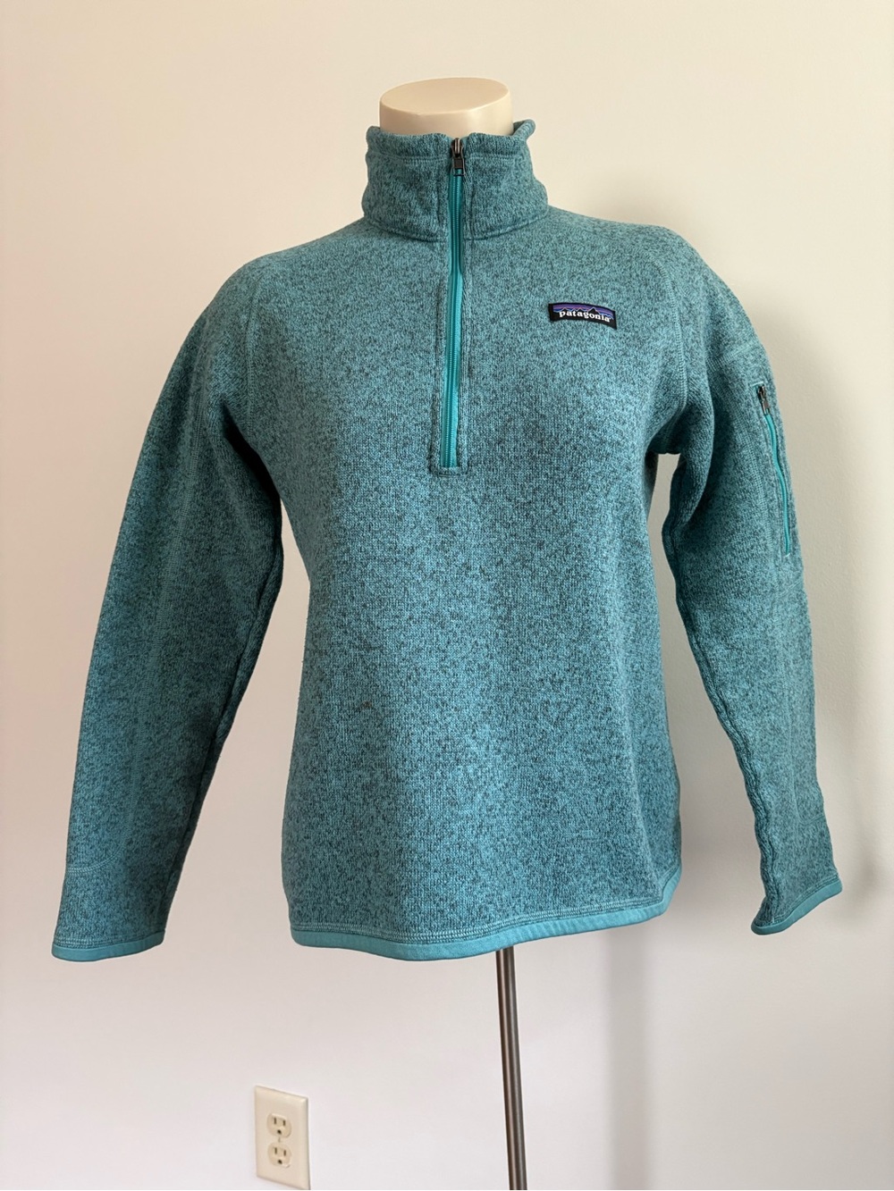 Patagonia Women’s Better Sweater 1/4-Zip Fleece Pullover Teal Green Size Small
